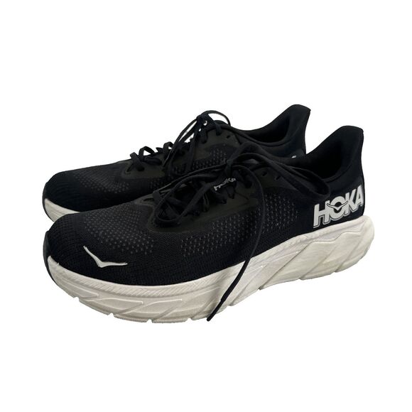Hoka One One Arahi 7 Sneakers Black White Lace Up Comfort Active Low Womens 10 B - Picture 2 of 13